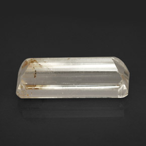 Topazio rutilato naturale giallo da 7,41 ct, taglio smeraldo, trasparente