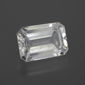 Topazio rutilato naturale giallo da 11,14 ct, taglio smeraldo, trasparente