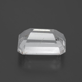 Topazio rutilato naturale giallo da 11,14 ct, taglio smeraldo, trasparente