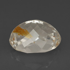 Topazio rutilato naturale giallo da 5,72 ct, taglio ovale, trasparente