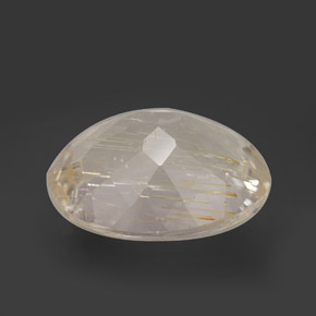 Topazio rutilato naturale giallo da 17,25 ct, taglio ovale, trasparente