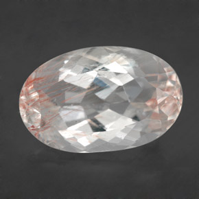 Topazio rutilato naturale giallo da 13,78 ct, taglio ovale, trasparente