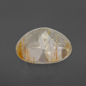 Topazio rutilato naturale giallo da 8,38 ct, taglio ovale, trasparente