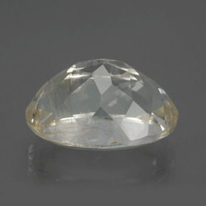Topazio rutilato naturale giallo da 13,64 ct, taglio ovale, trasparente