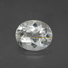 Topazio rutilato naturale giallo da 4,63 ct, taglio ovale, trasparente