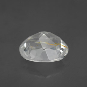 Topazio rutilato naturale giallo da 4,63 ct, taglio ovale, trasparente