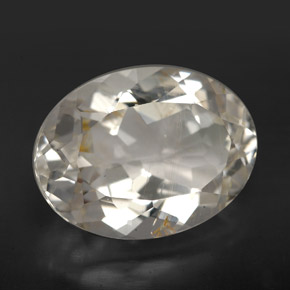Topazio rutilato naturale oro da 11,24 ct, taglio ovale, trasparente