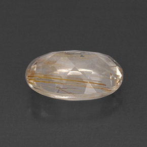 Topazio rutilato naturale giallo da 8,02 ct, taglio ovale, trasparente