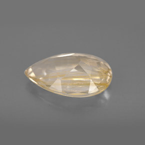 Topazio rutilato naturale giallo da 4,62 ct, trasparente, trasparente/traslucido