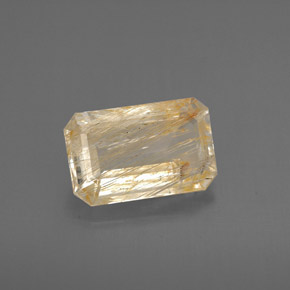 Topazio rutilato naturale giallo da 2,69 ct, trasparente, trasparente/traslucido