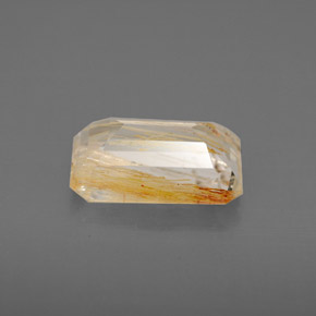 Topazio rutilato naturale giallo da 2,69 ct, trasparente, trasparente/traslucido