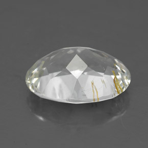 Topazio rutilato naturale giallo da 5,18 ct, taglio ovale, trasparente