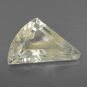 Topazio rutilato naturale giallo da 4,32 ct, forma fantasia, trasparente