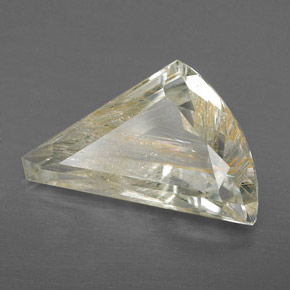 Topazio rutilato naturale giallo da 4,32 ct, forma fantasia, trasparente