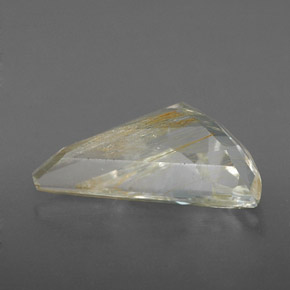 Topazio rutilato naturale giallo da 4,32 ct, forma fantasia, trasparente