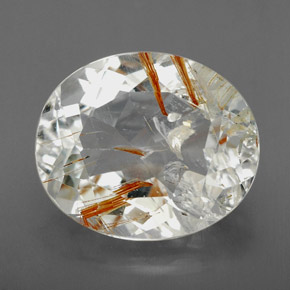Topazio rutilo Dorato naturale da 9.07 ct, Taglio ovale, Trasparente