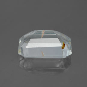 Topazio rutilato naturale giallo da 4,75 ct, taglio smeraldo, trasparente