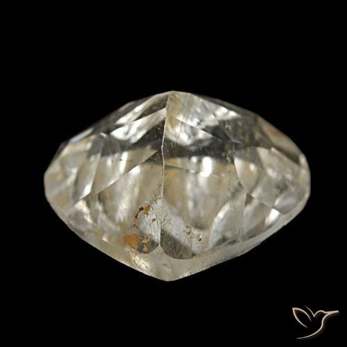 Topazio rutilato naturale giallo da 2,50 ct, a forma di cuore, trasparente