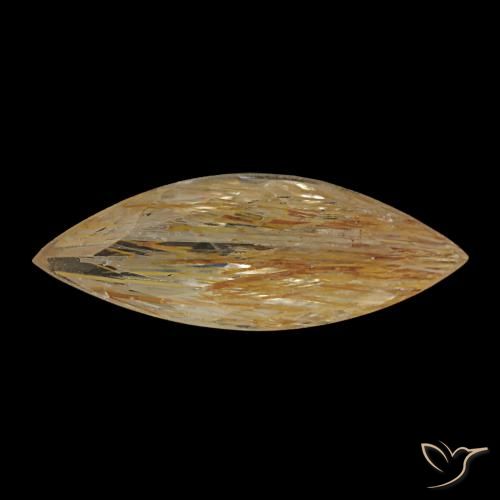 1.45ct giallo topazio rutilato, marchesa, trasparente