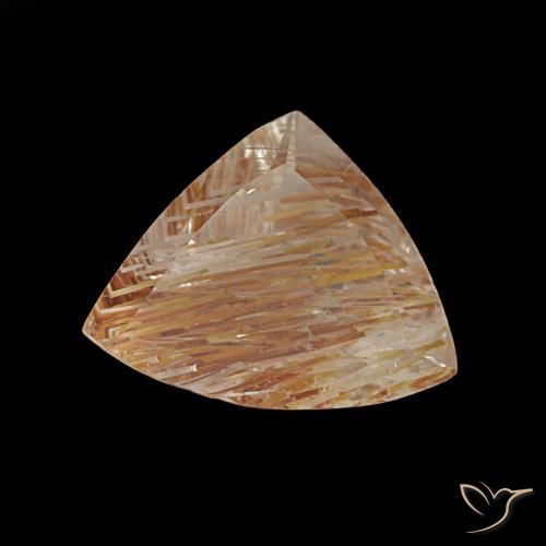 Topazio rutilo Marrone Molto Chiaro naturale da 1,84 ct, Taglio trillion, Trasparente