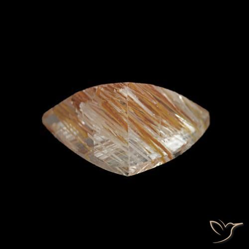 Topazio rutilo Marrone Molto Chiaro naturale da 1,84 ct, Taglio trillion, Trasparente