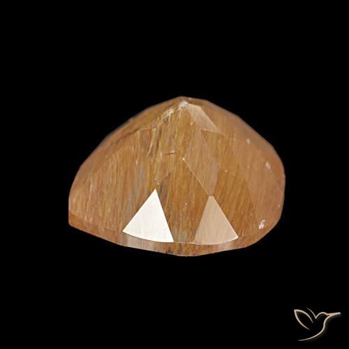 Topazio rutilo Marrone medio naturale da 3.17 ct, Forma a pera, Trasparente