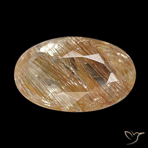 4.50ct Marrone caldo Topazio rutilo, Ovale, Trasparente