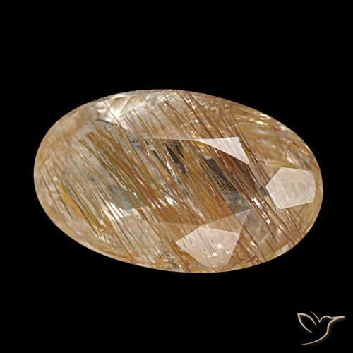 Topazio rutilo Marrone caldo naturale da 4.50 ct, Taglio ovale, Trasparente