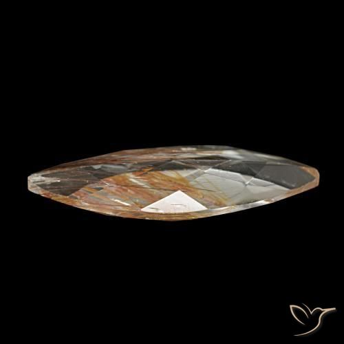 Topazio rutilo Marrone Molto Chiaro naturale da 4.40 ct, Taglio marquise, Trasparente