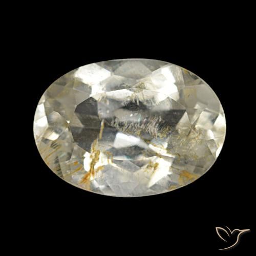 4.50ct Marrone Dorato Molto Chiaro Topazio rutilo, Ovale, Trasparente