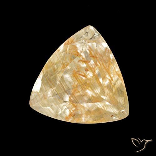 Topazio rutilo Giallo dorato naturale da 2.67 ct, Taglio trillion, Trasparente