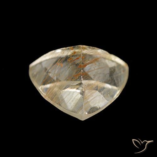 Topazio rutilo Giallo dorato naturale da 2.67 ct, Taglio trillion, Trasparente