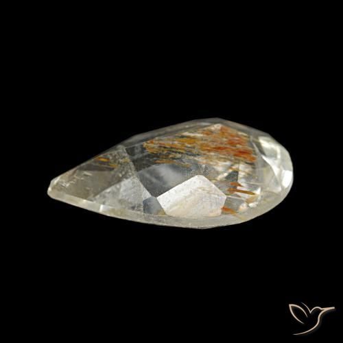 Topazio rutilo Oro medio naturale da 1.49 ct, Forma a pera, Trasparente