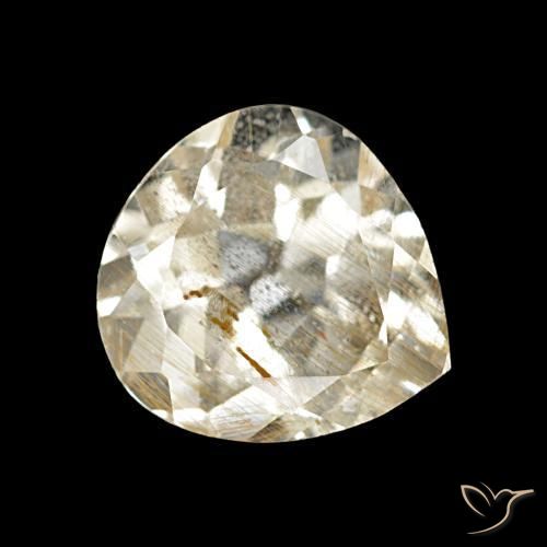 Topazio rutilo Marrone Dorato Molto Chiaro naturale da 2.49 ct, Forma a pera, Trasparente