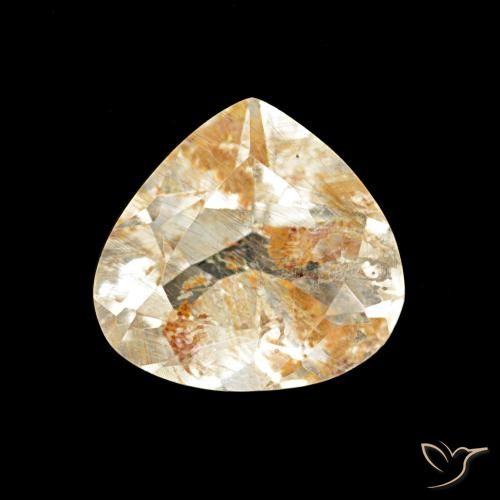 1.95ct Marrone Dorato Molto Chiaro Topazio rutilo, Forma a pera, Trasparente