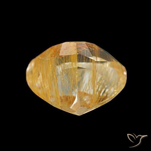 Topazio rutilo Deep Golden-Peach naturale da 3.52 ct, Forma a pera, Trasparente