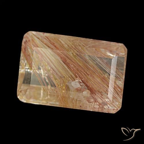 Topazio rutilo Marrone Molto Chiaro naturale da 4.31 ct, Taglio smeraldo, Trasparente