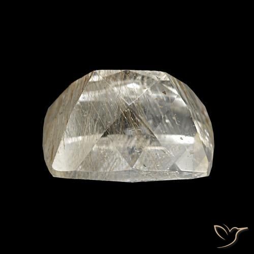 Topazio rutilo Marrone Molto Chiaro naturale da 3,62 ct, Taglio a cuscino, Trasparente