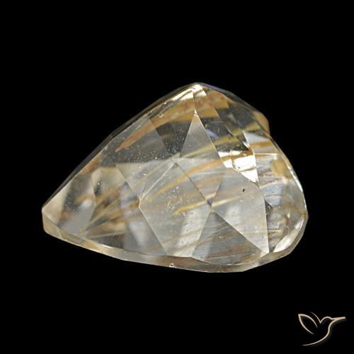 Topazio rutilo Marrone Dorato Molto Chiaro naturale da 5.73 ct, A forma di cuore, Trasparente