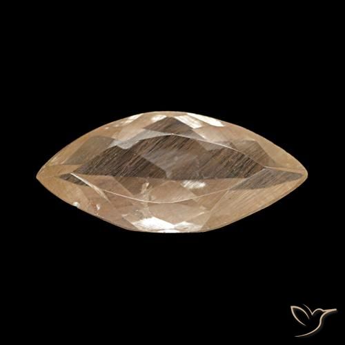 Topazio rutilo Marrone caldo naturale da 1,98 ct, Taglio marquise, Trasparente