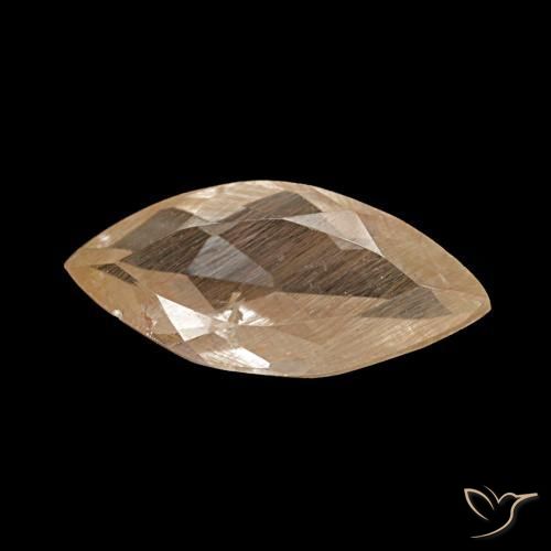 Topazio rutilo Marrone caldo naturale da 1,98 ct, Taglio marquise, Trasparente