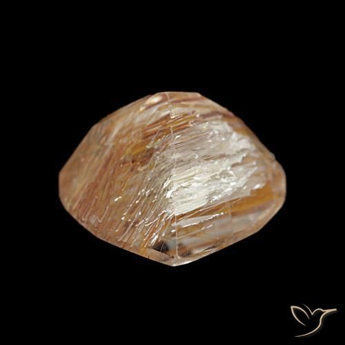 Topazio rutilato naturale giallo da 3,18 ct, taglio a pera, trasparente