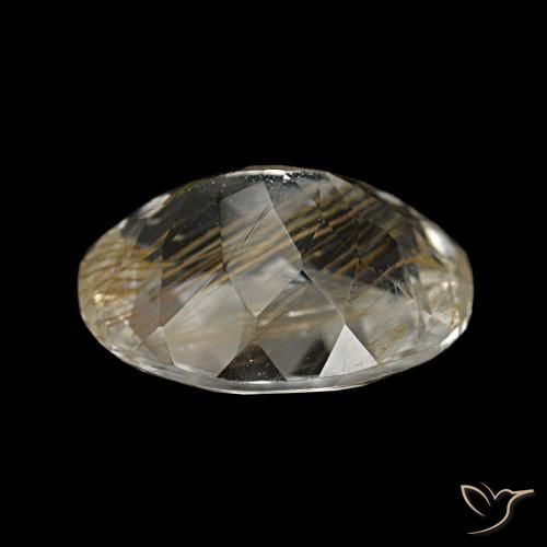 Topazio rutilo Marrone Dorato Molto Chiaro naturale da 4.85 ct, Taglio ovale, Trasparente