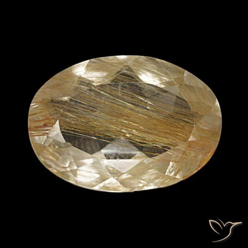 Topazio rutilo Marrone Dorato Molto Chiaro naturale da 5.09 ct, Taglio ovale, Trasparente