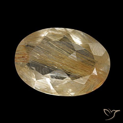 Topazio rutilo Marrone Dorato Molto Chiaro naturale da 5.09 ct, Taglio ovale, Trasparente