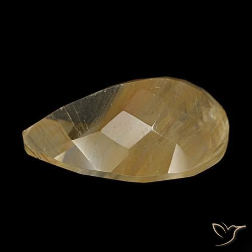 Topazio rutilo Medium Light-Brown naturale da 6.92 ct, Forma a pera, Trasparente