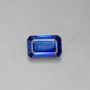 Zaffiro naturale blu da 0,67 ct, taglio smeraldo, VS