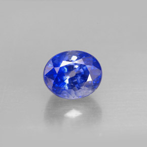 Zaffiro naturale blu da 1,55 ct, taglio ovale, VS