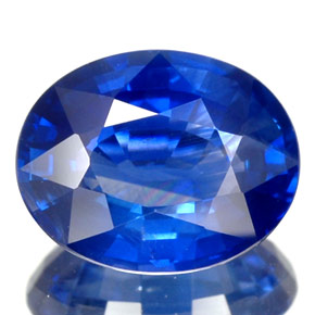 Zaffiro naturale blu da 2,10 ct, taglio ovale, VVS-VS