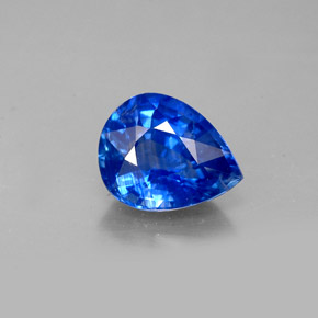 Zaffiro naturale blu da 1,59 ct, taglio a pera, VS-SI